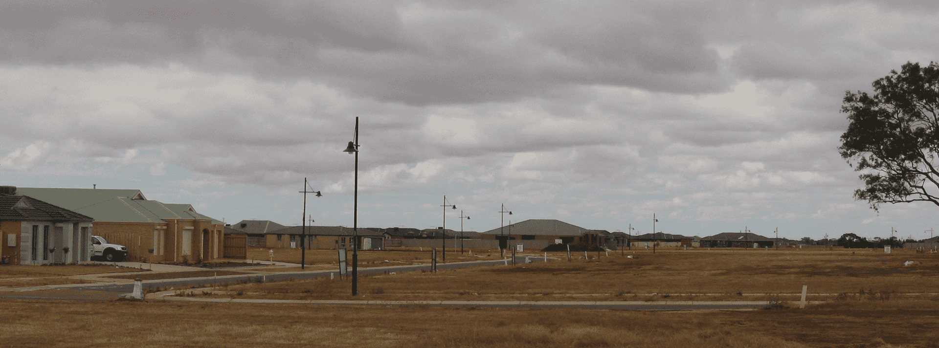 A new housing estate, in the Kurunjang area of Melton, Victoria.